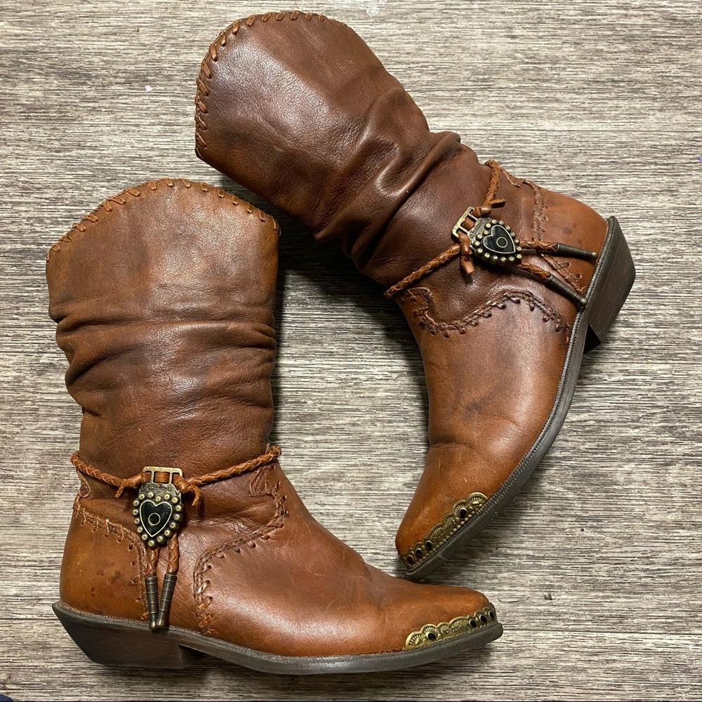 Zodiac "Lauper" vintage leather western boots size 6
